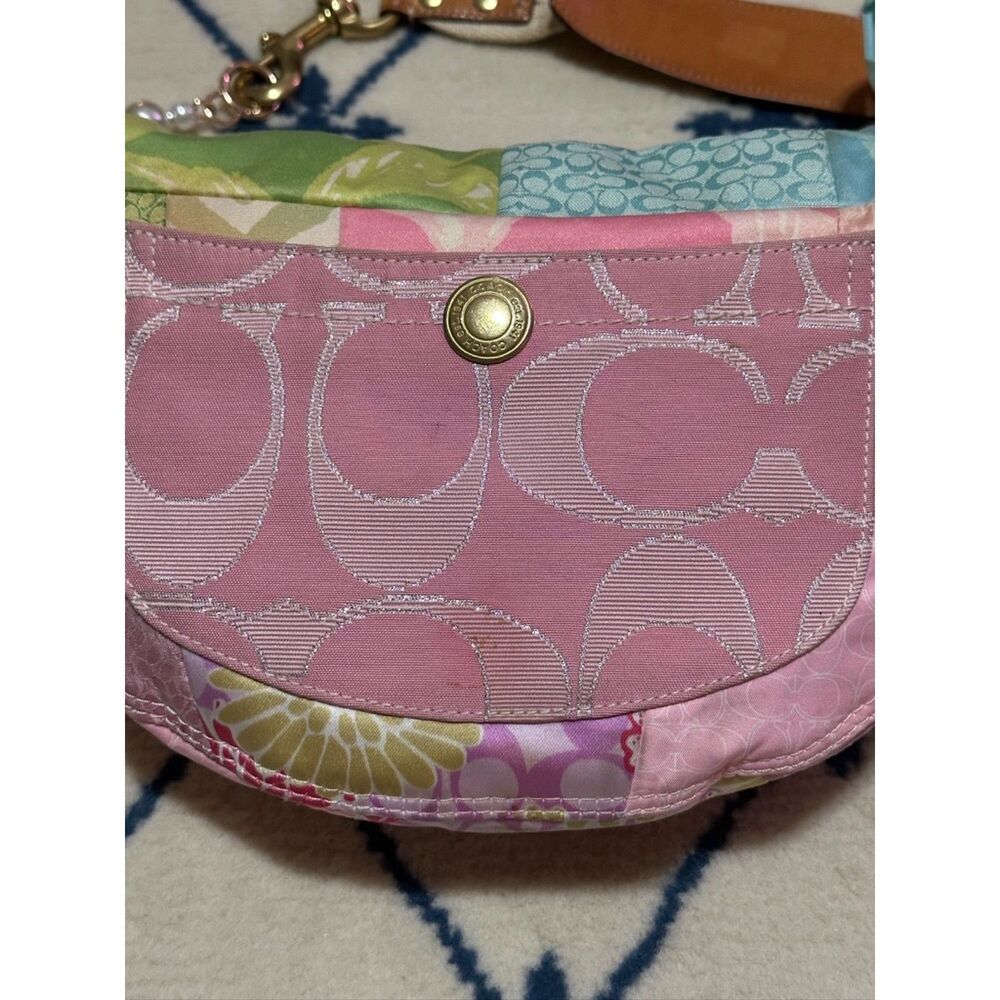 Coach Vintage Y2K Hampton Pastel Patchwork Hobo Shoulder Bag 2005 374 - Picture 6 of 10